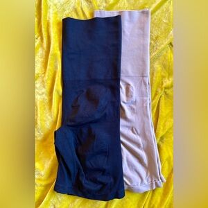 Women's Shapewear Set - Black and Neutral Tan